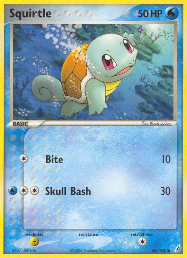 Squirtle (63/100) [EX: Crystal Guardians] | Shuffle n Cut Hobbies & Games