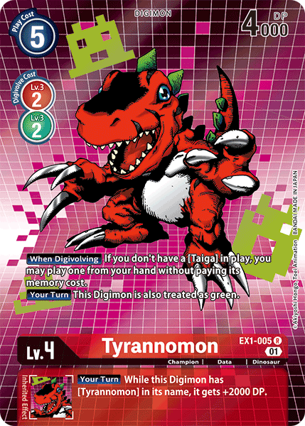 Tyrannomon [EX1-005] (Alternate Art) [Classic Collection] | Shuffle n Cut Hobbies & Games