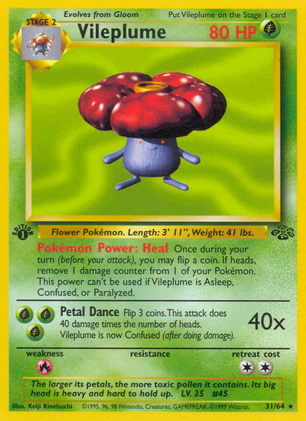 Vileplume (31/64) [Jungle 1st Edition] | Shuffle n Cut Hobbies & Games