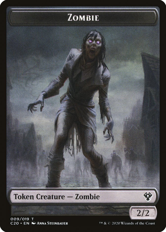 Human Soldier (005) // Zombie Double-Sided Token [Commander 2020 Tokens] | Shuffle n Cut Hobbies & Games