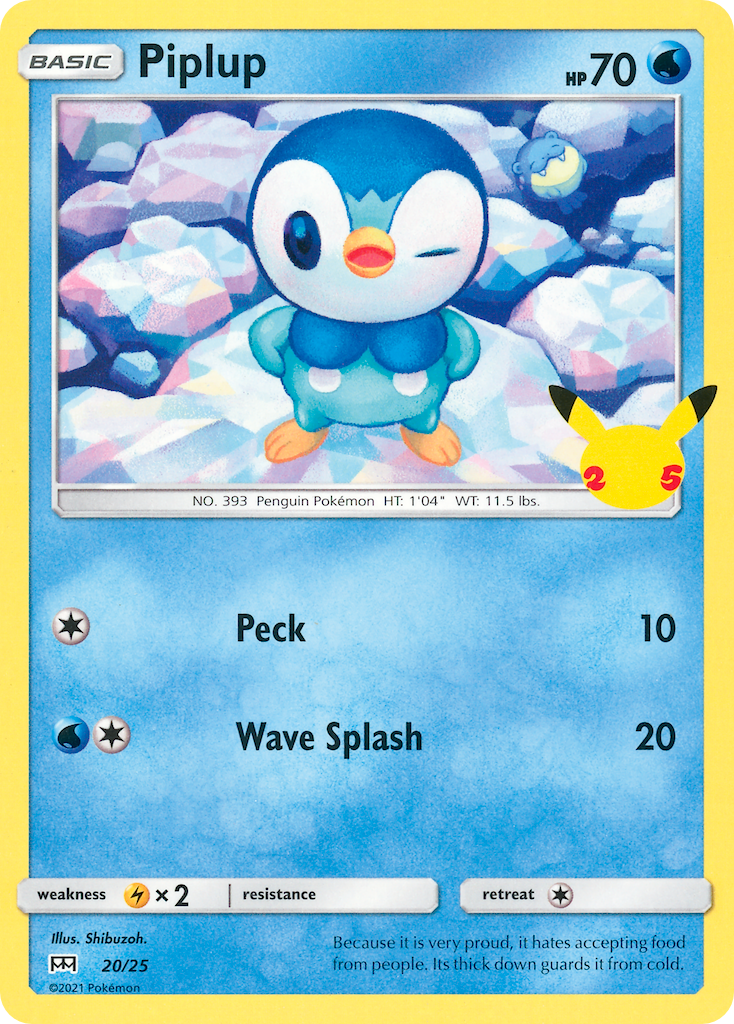 Piplup (20/25) [McDonald's 25th Anniversary] | Shuffle n Cut Hobbies & Games