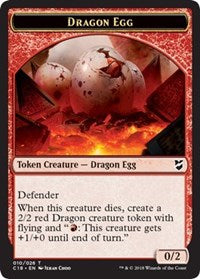 Dragon Egg // Dragon Double-Sided Token [Commander 2018 Tokens] | Shuffle n Cut Hobbies & Games