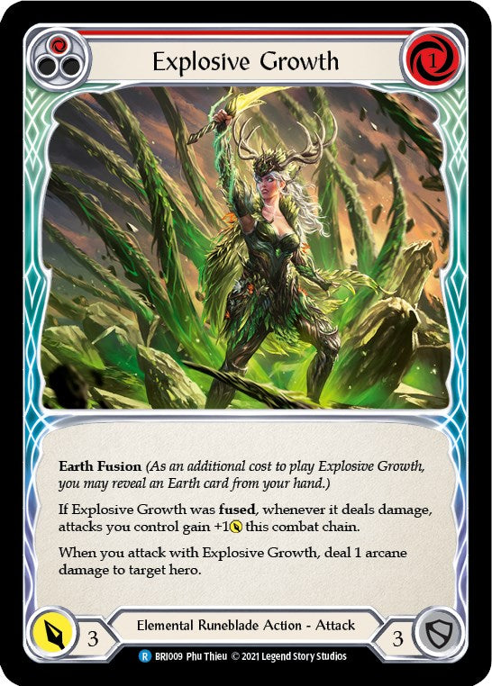 Explosive Growth (Red) [BRI009] (Tales of Aria Briar Blitz Deck)  1st Edition Normal | Shuffle n Cut Hobbies & Games