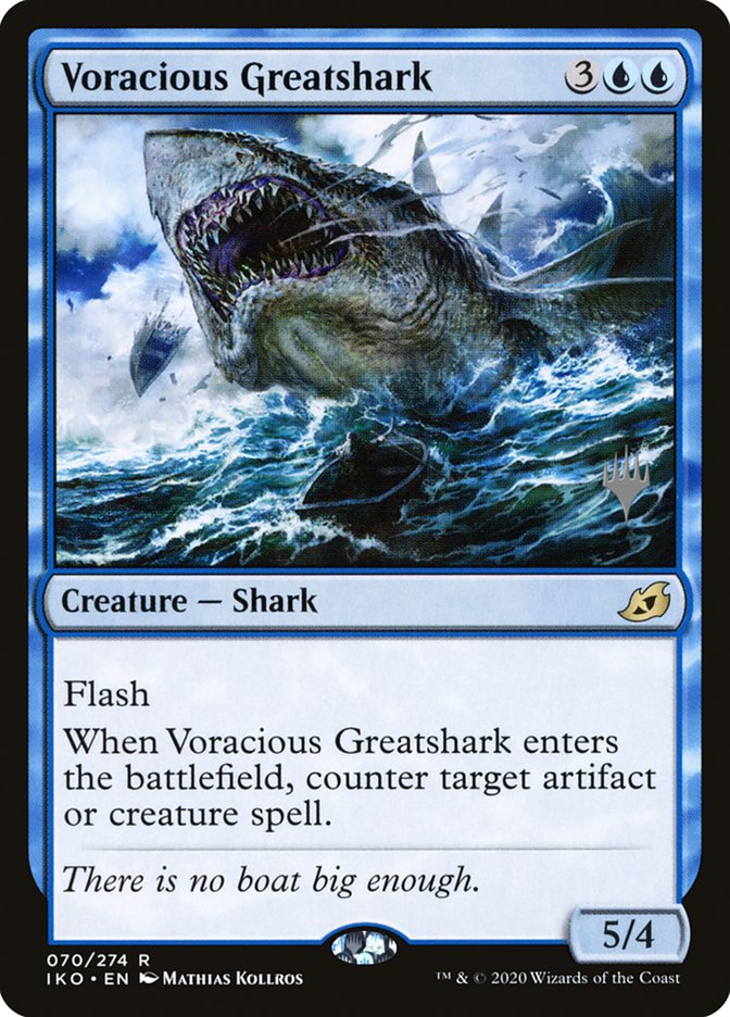 Voracious Greatshark (Promo Pack) [Ikoria: Lair of Behemoths Promos] | Shuffle n Cut Hobbies & Games