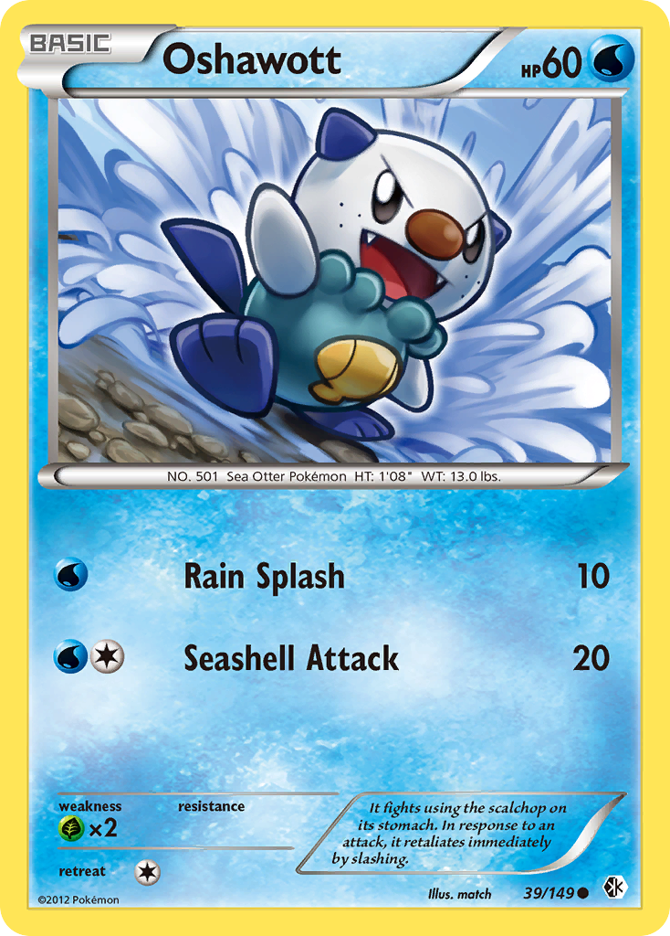 Oshawott (39/149) [Black & White: Boundaries Crossed] | Shuffle n Cut Hobbies & Games