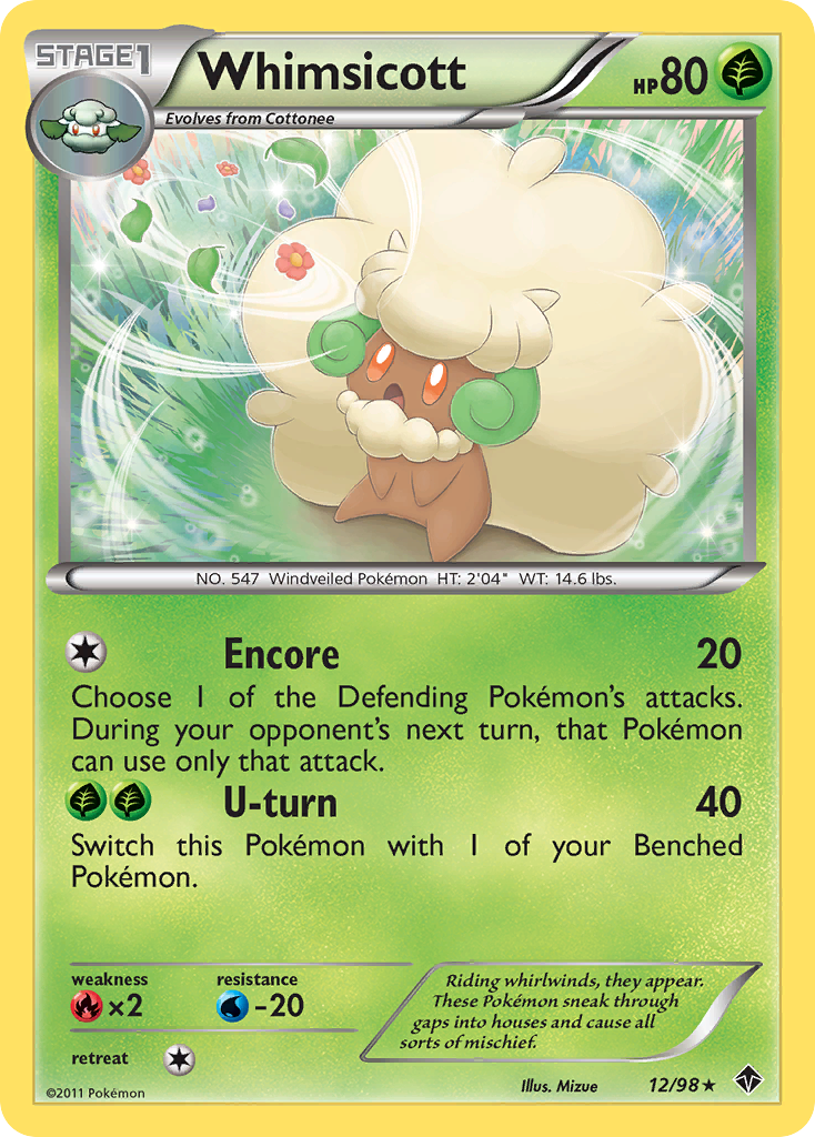 Whimsicott (12/98) [Black & White: Emerging Powers] | Shuffle n Cut Hobbies & Games