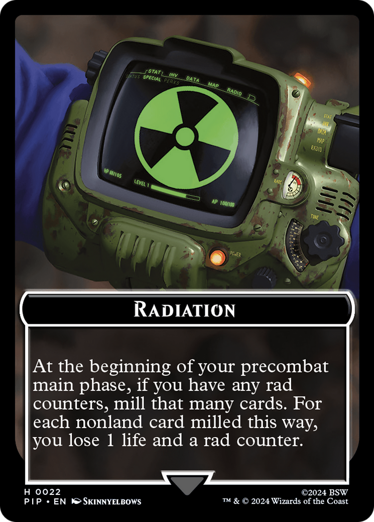 Radiation // Zombie Mutant Double-Sided Token [Fallout Tokens] | Shuffle n Cut Hobbies & Games