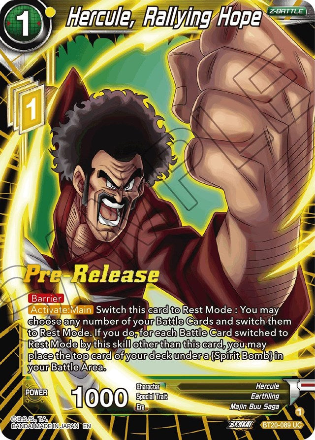 Hercule, Rallying Hope (BT20-089) [Power Absorbed Prerelease Promos] | Shuffle n Cut Hobbies & Games