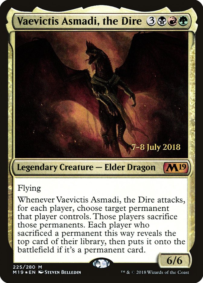 Vaevictis Asmadi, the Dire [Core Set 2019 Prerelease Promos] | Shuffle n Cut Hobbies & Games