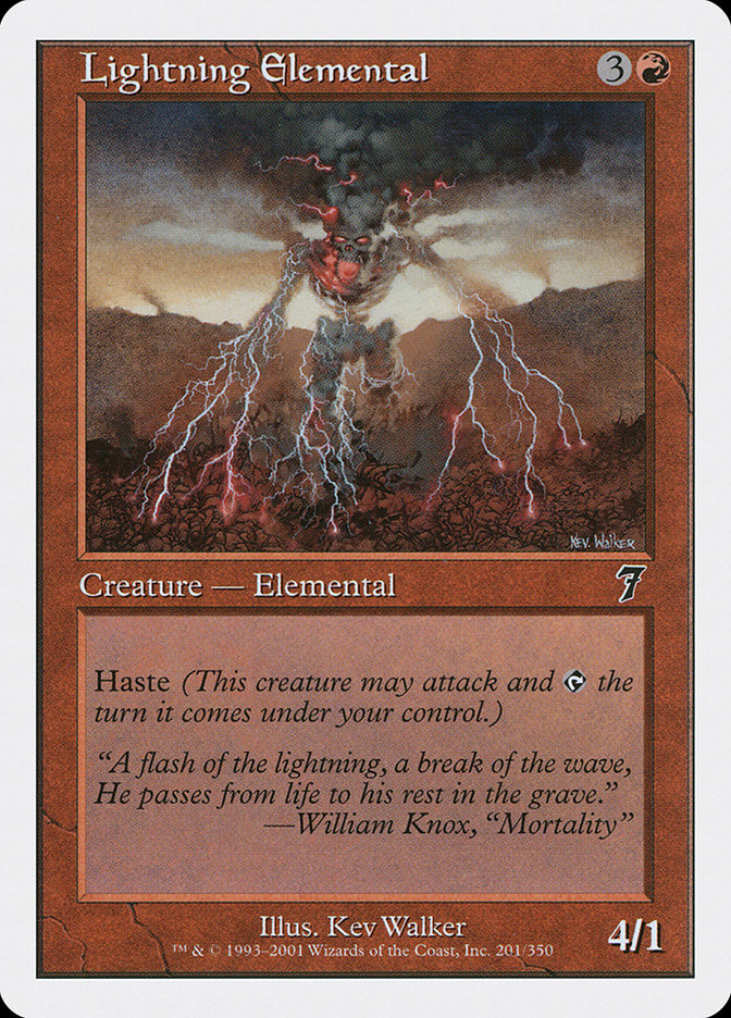 Lightning Elemental [Seventh Edition] | Shuffle n Cut Hobbies & Games