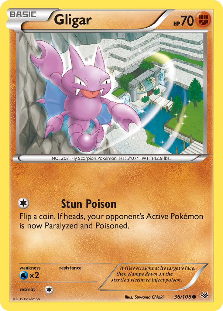 Gligar (36/108) [XY: Roaring Skies] | Shuffle n Cut Hobbies & Games