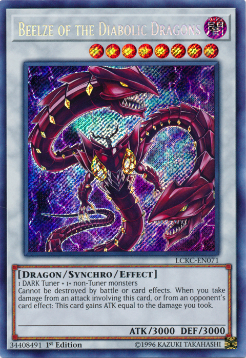 Beelze of the Diabolic Dragons [LCKC-EN071] Secret Rare | Shuffle n Cut Hobbies & Games