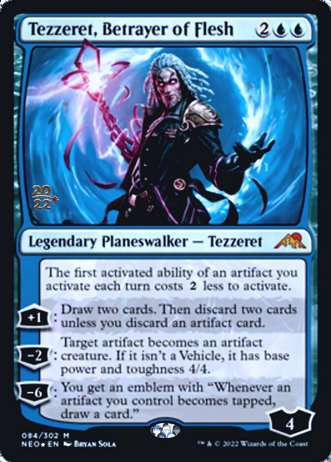 Tezzeret, Betrayer of Flesh [Kamigawa: Neon Dynasty Prerelease Promos] | Shuffle n Cut Hobbies & Games