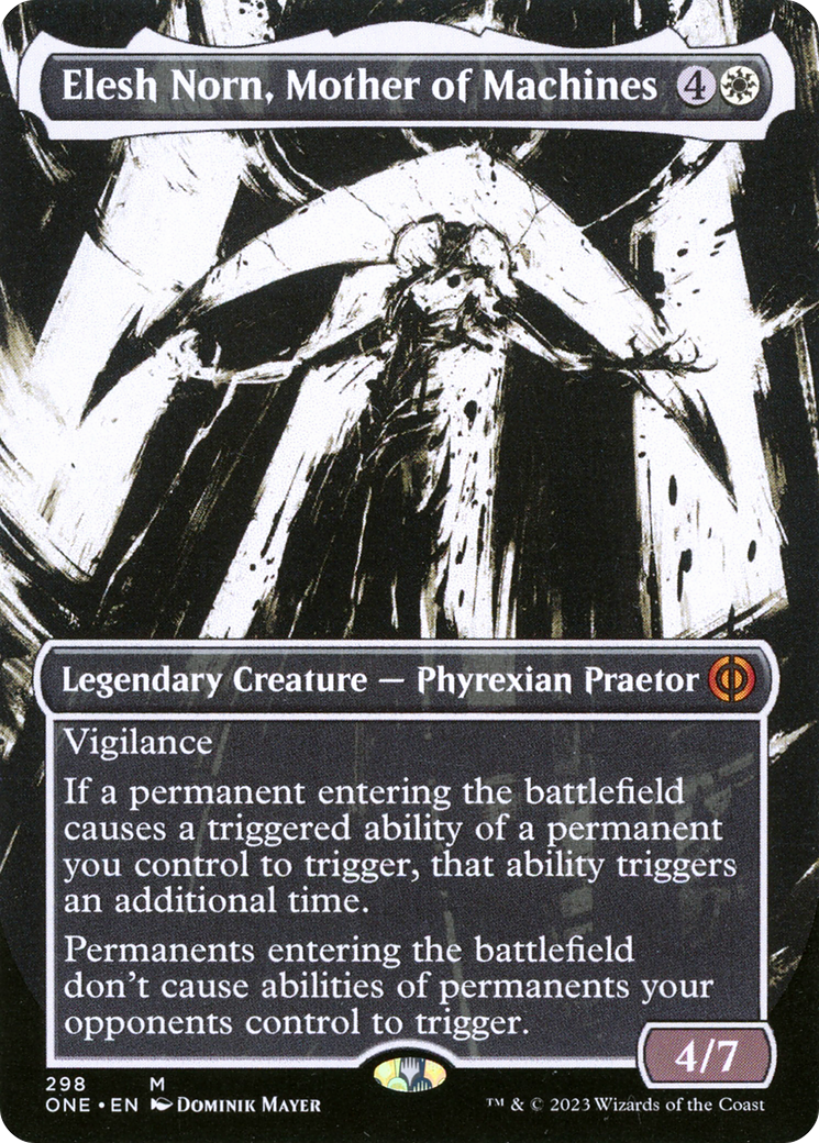 Elesh Norn, Mother of Machines (Borderless Ichor) [Phyrexia: All Will Be One] | Shuffle n Cut Hobbies & Games