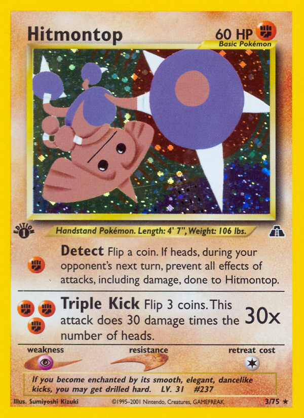 Hitmontop (3/75) [Neo Discovery 1st Edition] | Shuffle n Cut Hobbies & Games