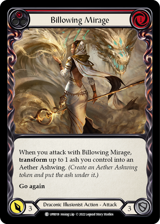 Billowing Mirage (Red) [UPR018] (Uprising)  Rainbow Foil | Shuffle n Cut Hobbies & Games