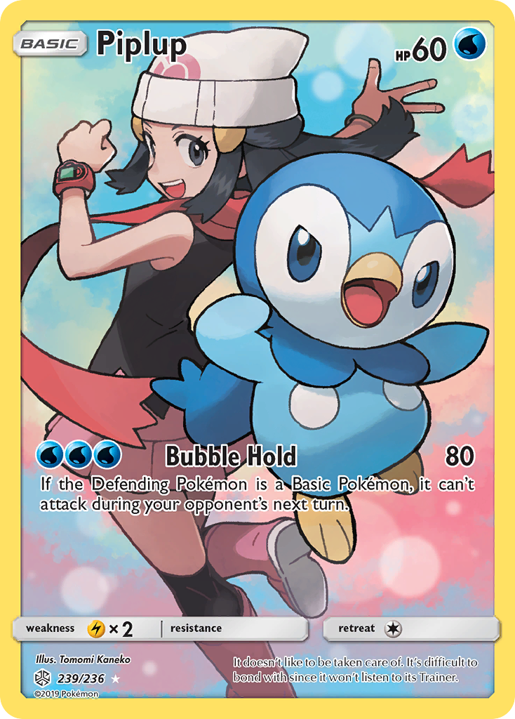 Piplup (239/236) [Sun & Moon: Cosmic Eclipse] | Shuffle n Cut Hobbies & Games