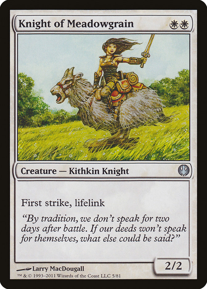 Knight of Meadowgrain [Duel Decks: Knights vs. Dragons] | Shuffle n Cut Hobbies & Games