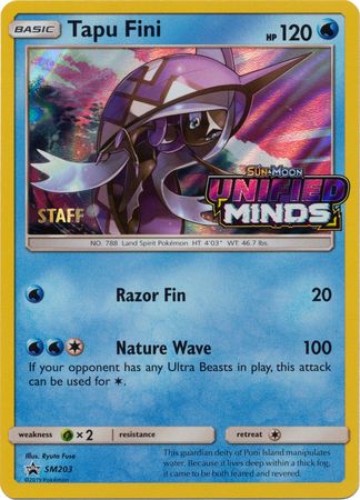 Tapu Fini (SM203) (Staff Prerelease Promo) [Sun & Moon: Black Star Promos] | Shuffle n Cut Hobbies & Games