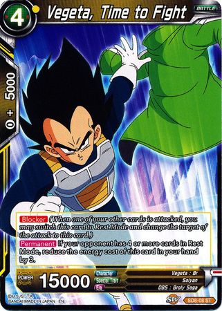 Vegeta, Time to Fight (Starter Deck - Rising Broly) [SD8-08] | Shuffle n Cut Hobbies & Games