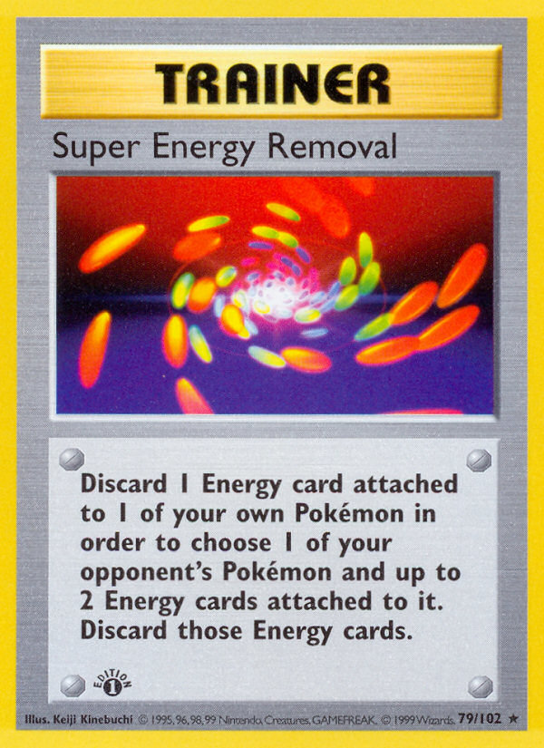 Super Energy Removal (79/102) (Shadowless) [Base Set 1st Edition] | Shuffle n Cut Hobbies & Games