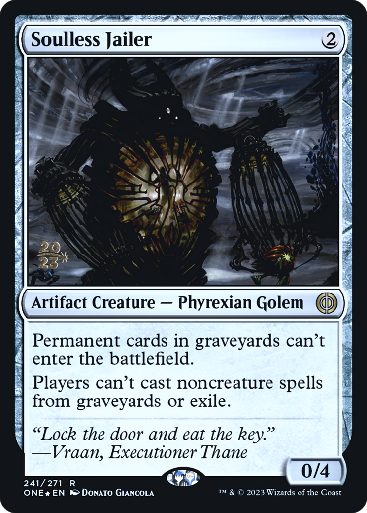 Soulless Jailer [Phyrexia: All Will Be One Prerelease Promos] | Shuffle n Cut Hobbies & Games