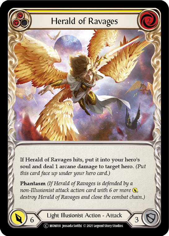 Herald of Ravages (Yellow) [U-MON018] Unlimited Edition Normal | Shuffle n Cut Hobbies & Games