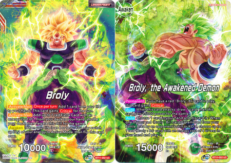 Broly // Broly, the Awakened Demon [BT11-002] | Shuffle n Cut Hobbies & Games