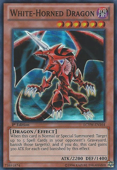 White-Horned Dragon (Redemption Replacement) [MDP2-EN006K] Rare | Shuffle n Cut Hobbies & Games