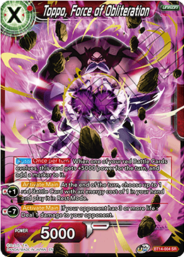 Toppo, Force of Obliteration (BT14-004) [Cross Spirits] | Shuffle n Cut Hobbies & Games