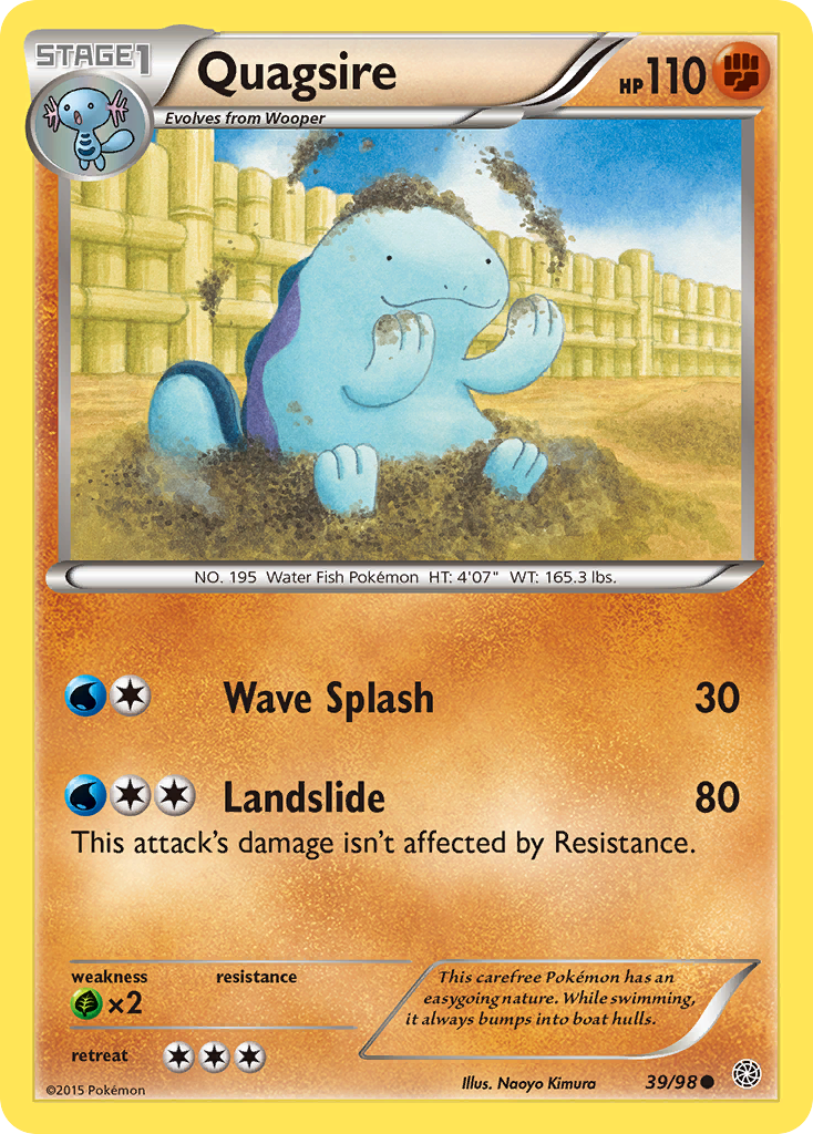 Quagsire (39/98) [XY: Ancient Origins] | Shuffle n Cut Hobbies & Games