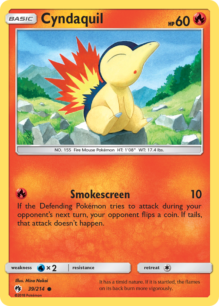 Cyndaquil (39/214) [Sun & Moon: Lost Thunder] | Shuffle n Cut Hobbies & Games