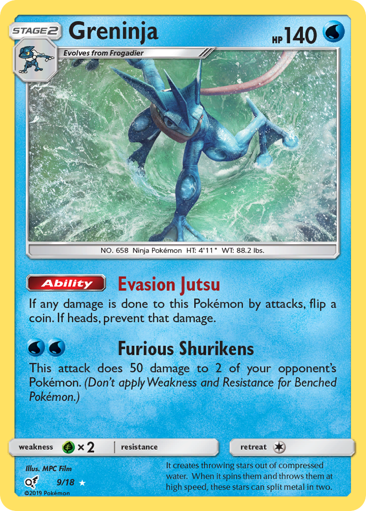 Greninja (9/18) [Sun & Moon: Detective Pikachu] | Shuffle n Cut Hobbies & Games