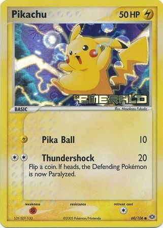 Pikachu (60/106) (Stamped) [EX: Emerald] | Shuffle n Cut Hobbies & Games