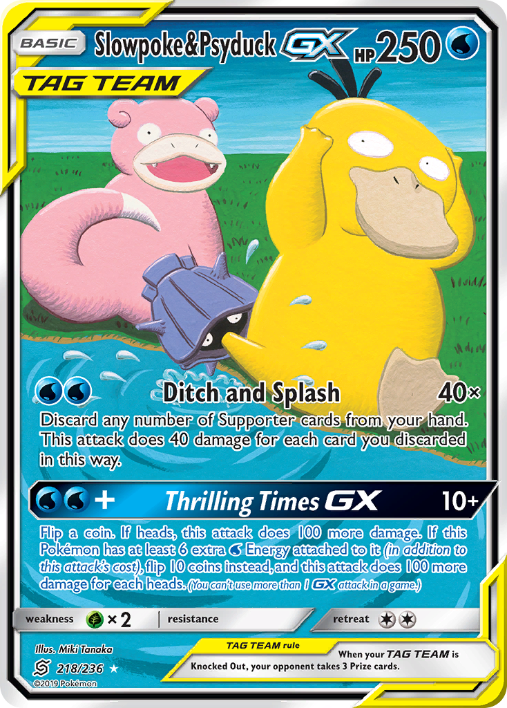 Slowpoke & Psyduck GX (218/236) [Sun & Moon: Unified Minds] | Shuffle n Cut Hobbies & Games