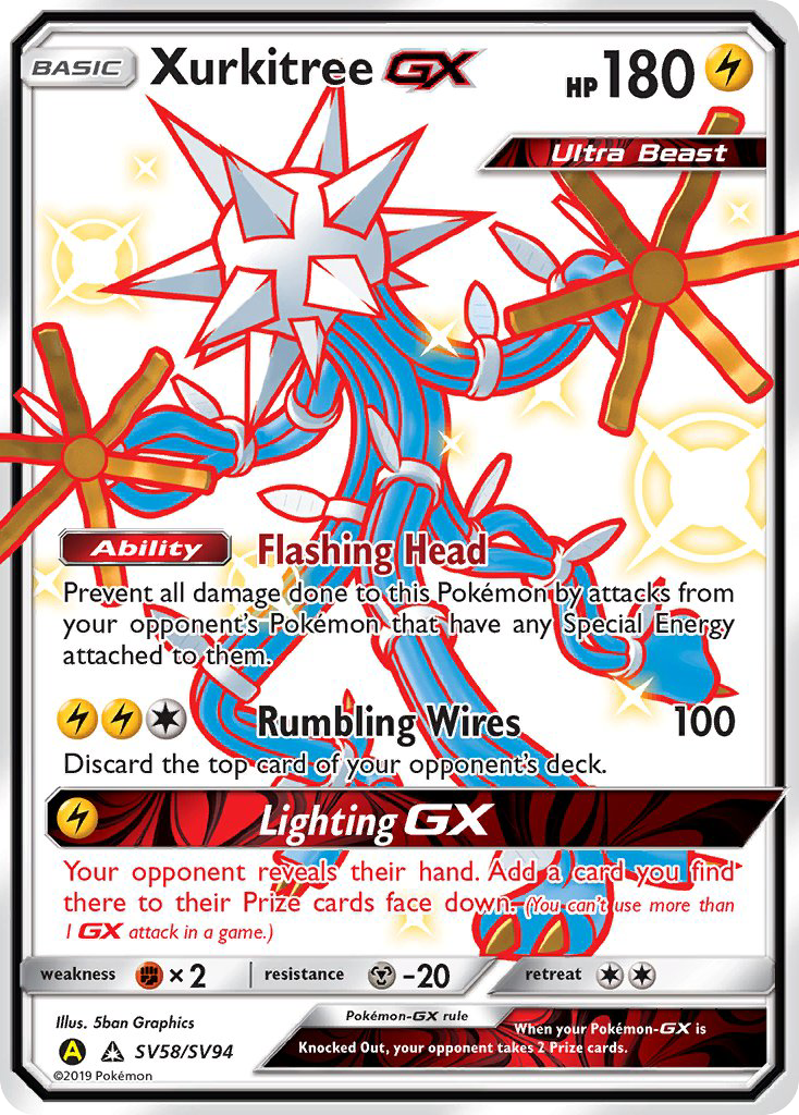 Xurkitree GX (SV58/SV94) [Sun & Moon: Hidden Fates - Shiny Vault] | Shuffle n Cut Hobbies & Games