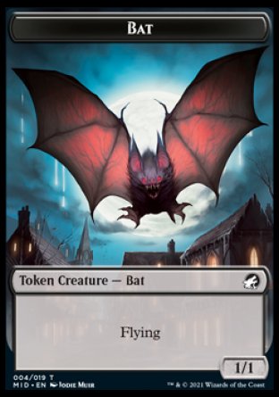 Spirit // Bat Double-Sided Token [Innistrad: Midnight Hunt Tokens] | Shuffle n Cut Hobbies & Games