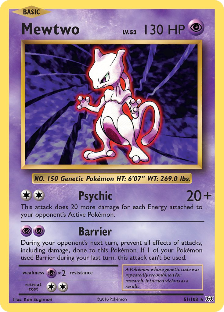 Mewtwo (51/108) (Theme Deck Exclusive) [XY: Evolutions] | Shuffle n Cut Hobbies & Games