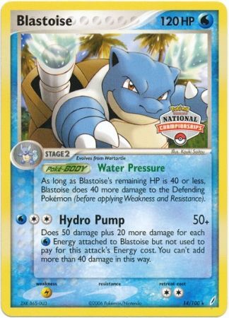 Blastoise (14/100) (National Championship Promo) [EX: Crystal Guardians] | Shuffle n Cut Hobbies & Games