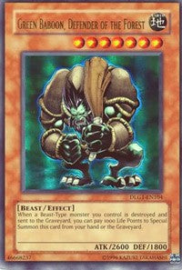 Green Baboon, Defender of the Forest [DLG1-EN104] Ultra Rare | Shuffle n Cut Hobbies & Games