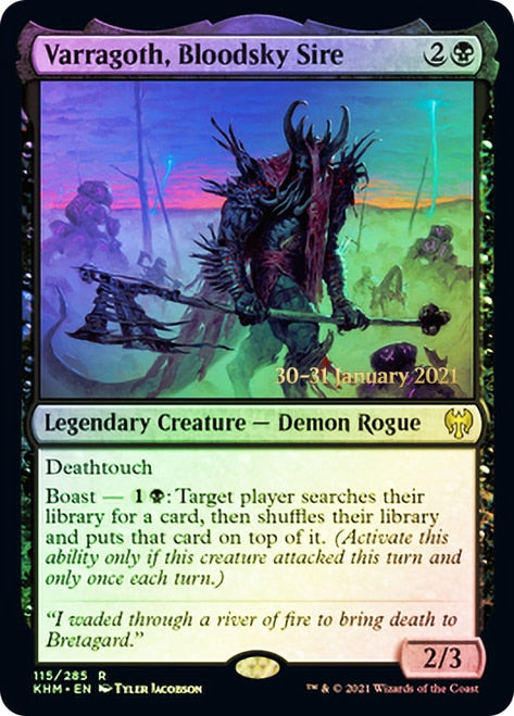 Varragoth, Bloodsky Sire [Kaldheim Prerelease Promos] | Shuffle n Cut Hobbies & Games