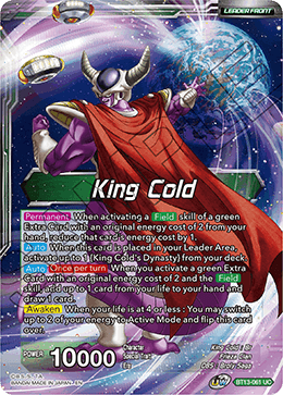 King Cold // King Cold, Ruler of the Galactic Dynasty (Uncommon) [BT13-061] | Shuffle n Cut Hobbies & Games