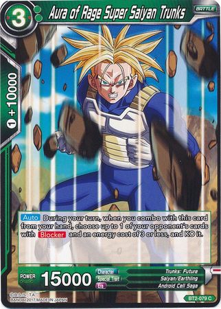 Aura of Rage Super Saiyan Trunks [BT2-079] | Shuffle n Cut Hobbies & Games