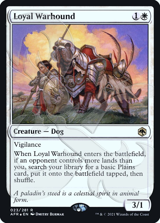 Loyal Warhound (Ampersand Promo) [Dungeons & Dragons: Adventures in the Forgotten Realms Promos] | Shuffle n Cut Hobbies & Games