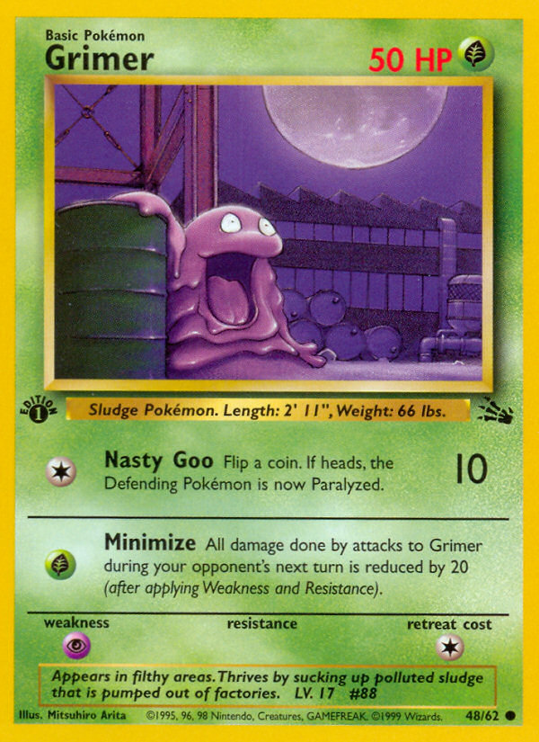 Grimer (48/62) [Fossil 1st Edition] | Shuffle n Cut Hobbies & Games