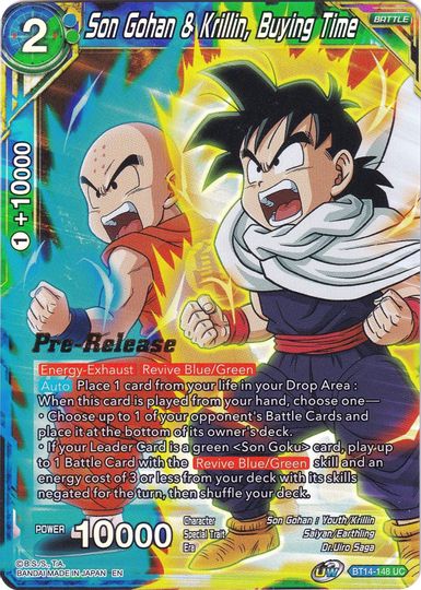 Son Gohan & Krillin, Buying Time (BT14-148) [Cross Spirits Prerelease Promos] | Shuffle n Cut Hobbies & Games