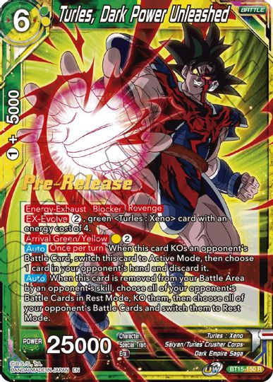 Turles, Dark Power Unleashed (BT15-150) [Saiyan Showdown Prerelease Promos] | Shuffle n Cut Hobbies & Games