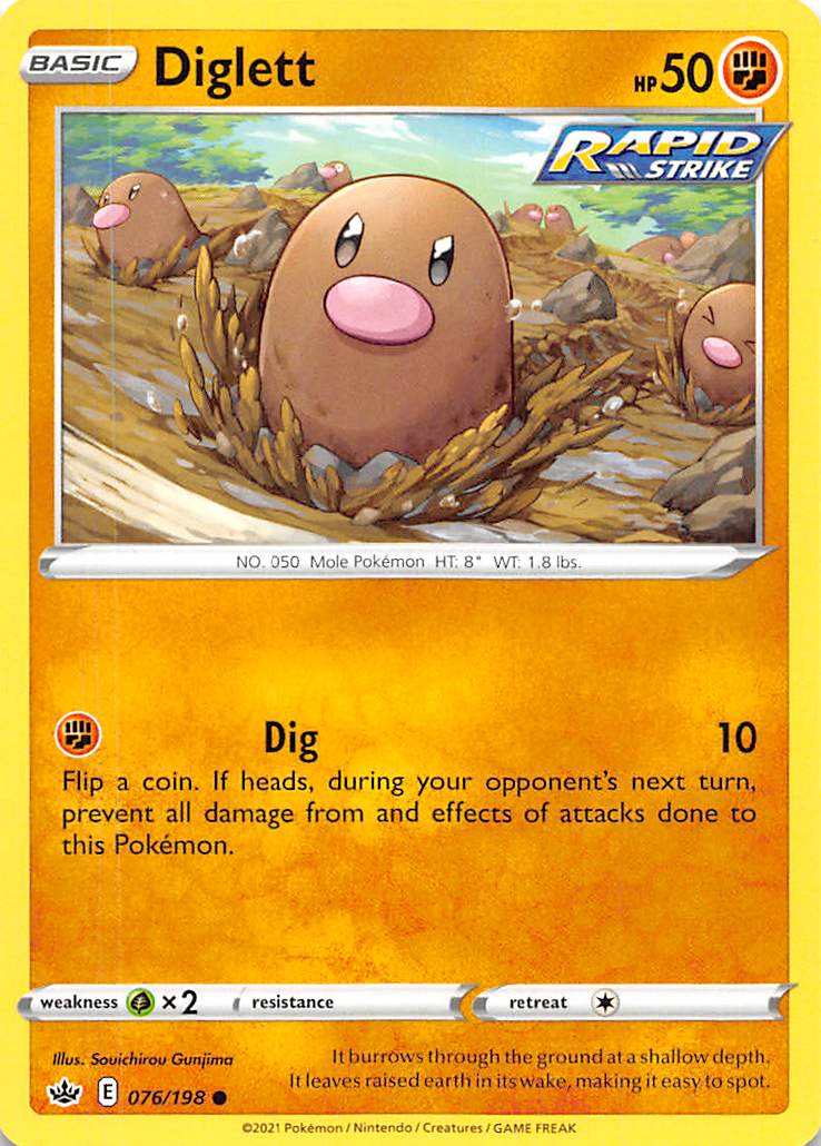 Diglett (076/198) [Sword & Shield: Chilling Reign] | Shuffle n Cut Hobbies & Games