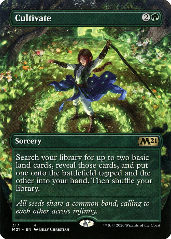 Cultivate (Borderless Alternate Art) [Core Set 2021] | Shuffle n Cut Hobbies & Games