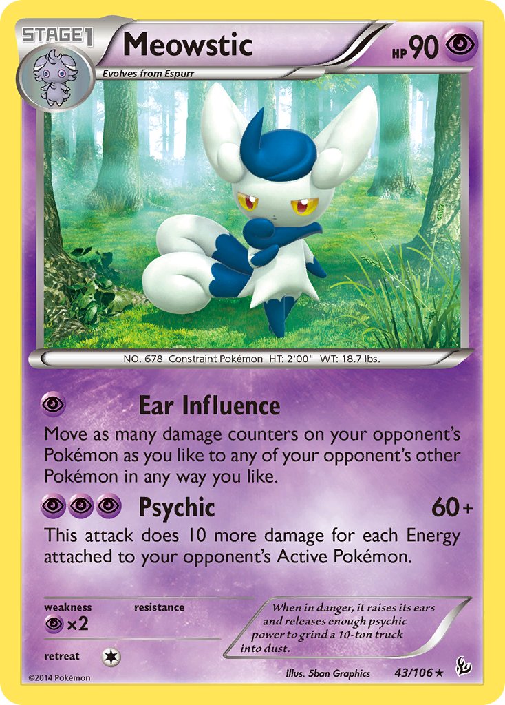 Meowstic (43/106) (Theme Deck Exclusive) [XY: Flashfire] | Shuffle n Cut Hobbies & Games